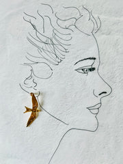 Golden Swallow Earrings