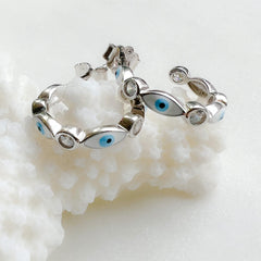 Evil Eye Hoops