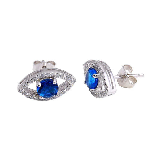 Sapphire Eye Earrings