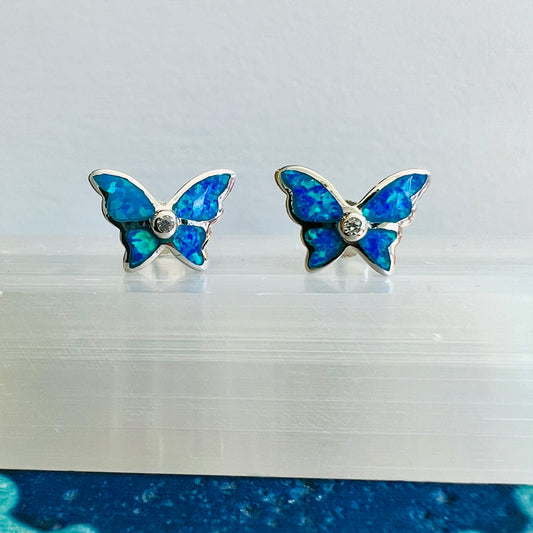 Blue Butterfly Studs