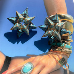 Turquoise Starburst Earrings