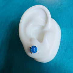 Blue Opal Studs