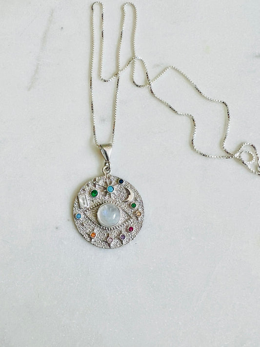 Cosmic Elegance Necklace              (Silver)