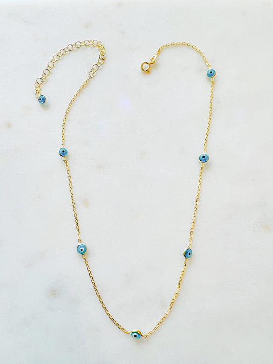 Evil Eye Choker (Gold)