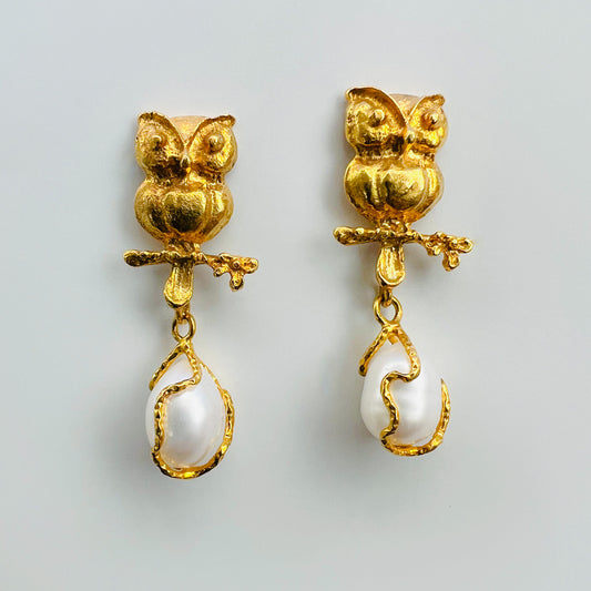 Byzantine Owl Earrings