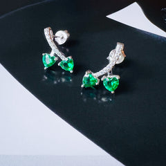 Emerald Cherry Earrings