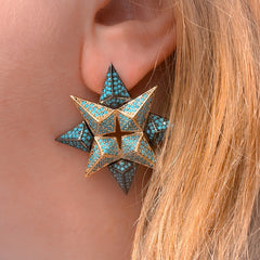 Turquoise Starburst Earrings