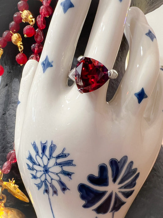 Garnet Statement Ring