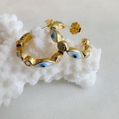 Evil Eye Hoops