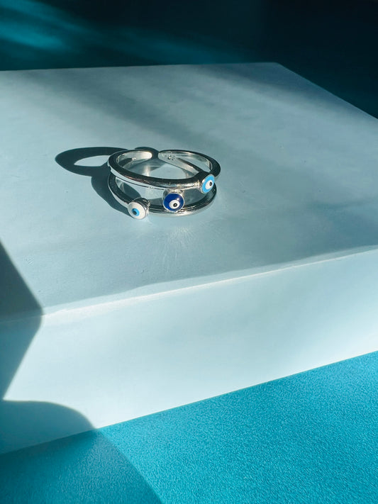 Trio Evil Eye Ring