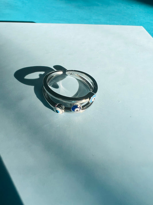 Trio Evil Eye Ring