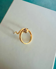 Sapphire Serpent Ring