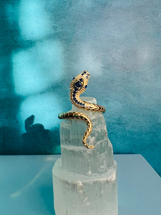 Sapphire Serpent Ring