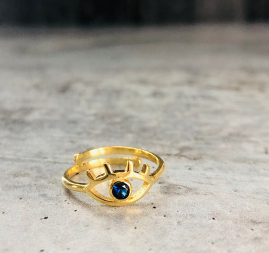Gold Evil Eye Ring