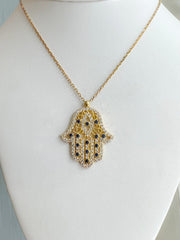 Hamsa Gold Necklace