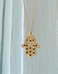 Hamsa Gold Necklace