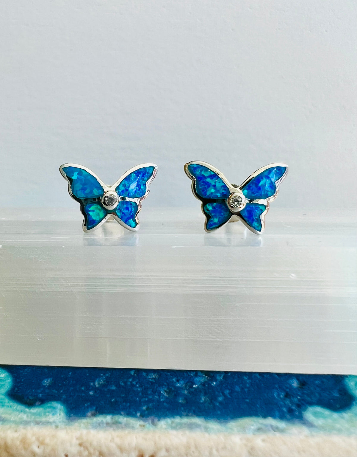 Blue Butterfly Studs