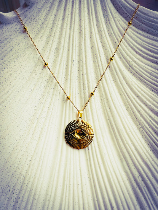 Golden Hour Evil Eye Necklace