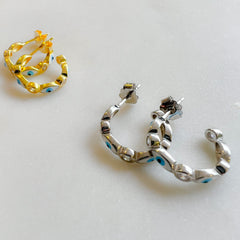Evil Eye Hoops