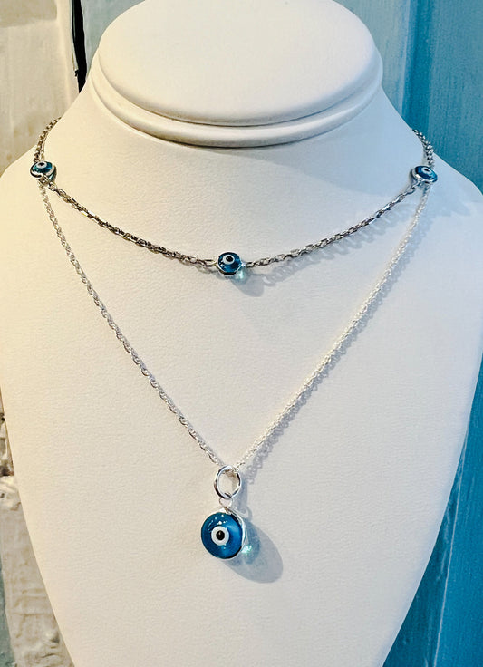 Evil Eye Choker (Silver)