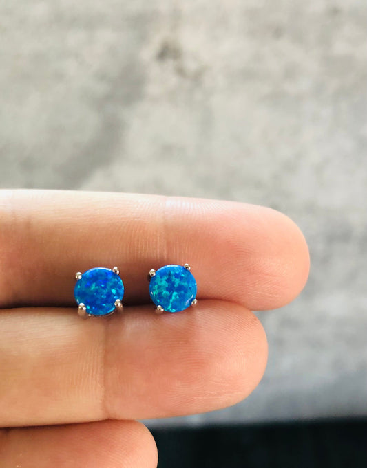 Blue Opal Studs