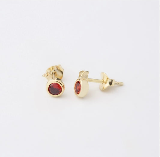 Pomegranate Stud Earrings