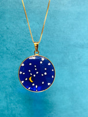 Golden Starry Night Necklace