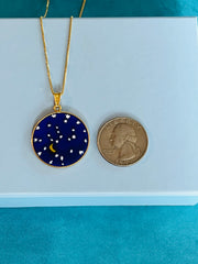 Golden Starry Night Necklace