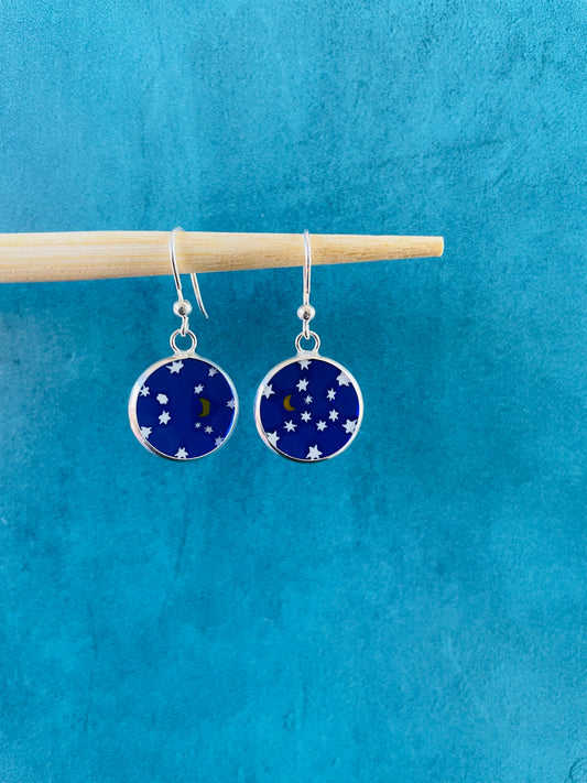 Starry Night Murano Earrings