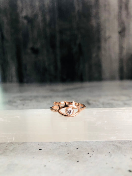 Evil Eye Ring (Rose Gold)